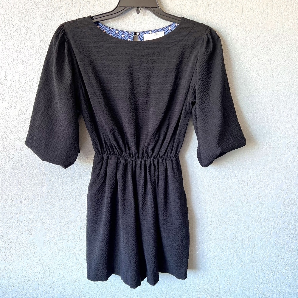 Anthropologie Black Textured Dress